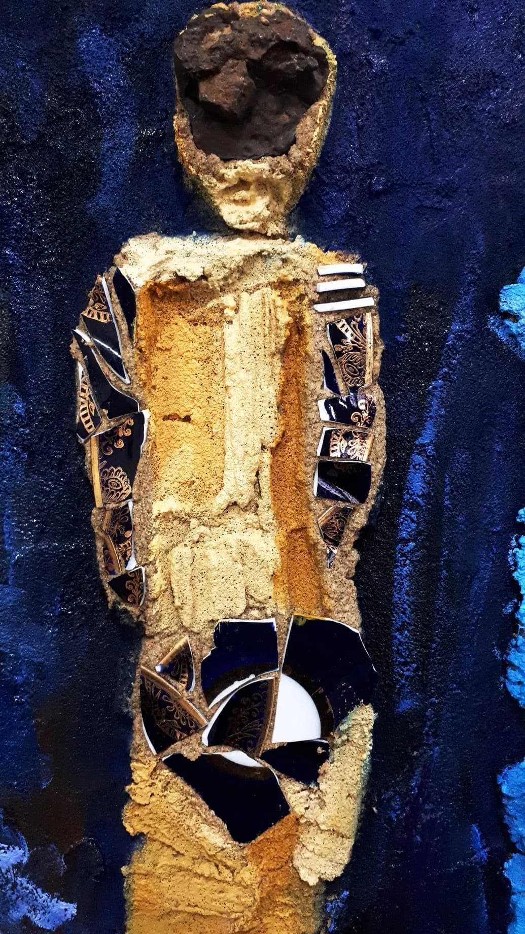 Byzantine Warriors #3, huile sur sable, 2019.