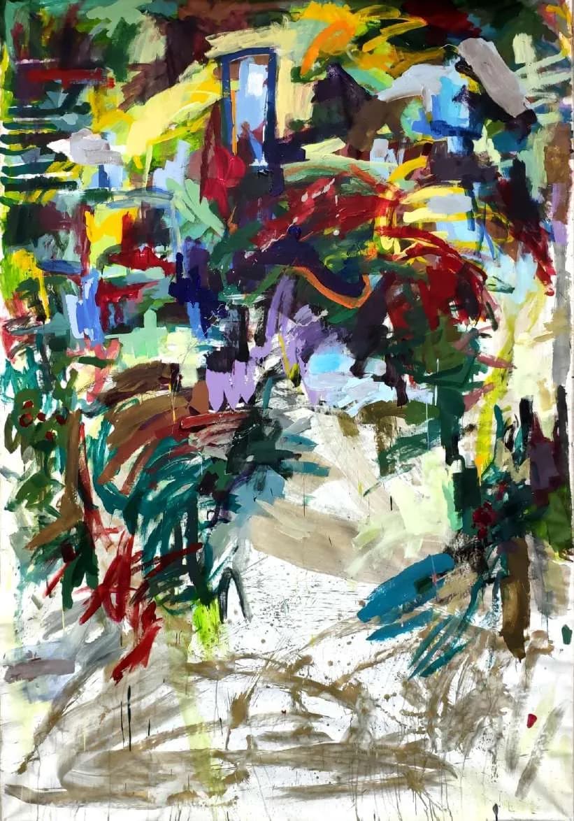 Za Jecu, acrylique sur toile, 290 × 170 cm, 2022.