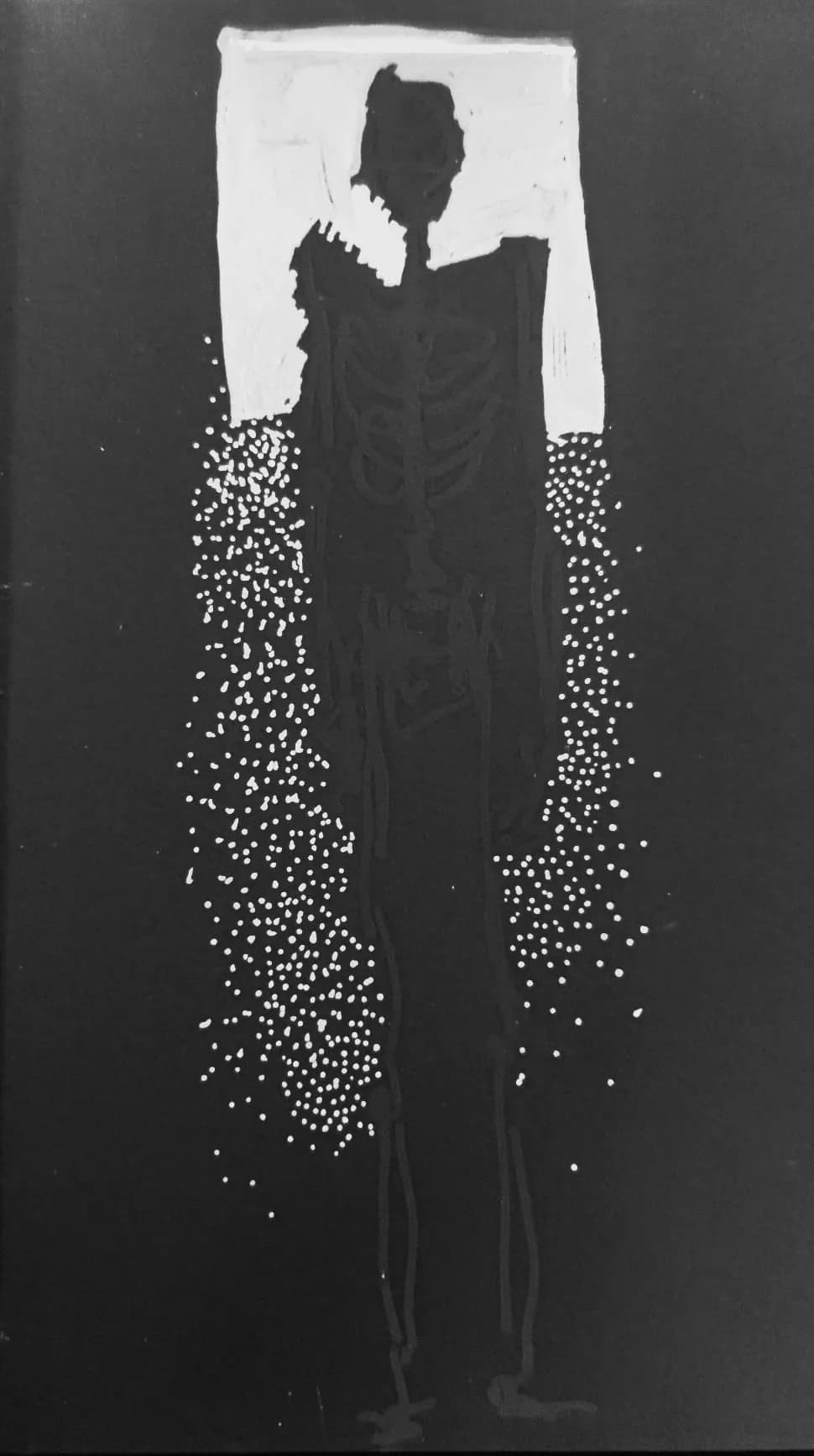 From My Sketchbook, posca sur papier noir, 2024.